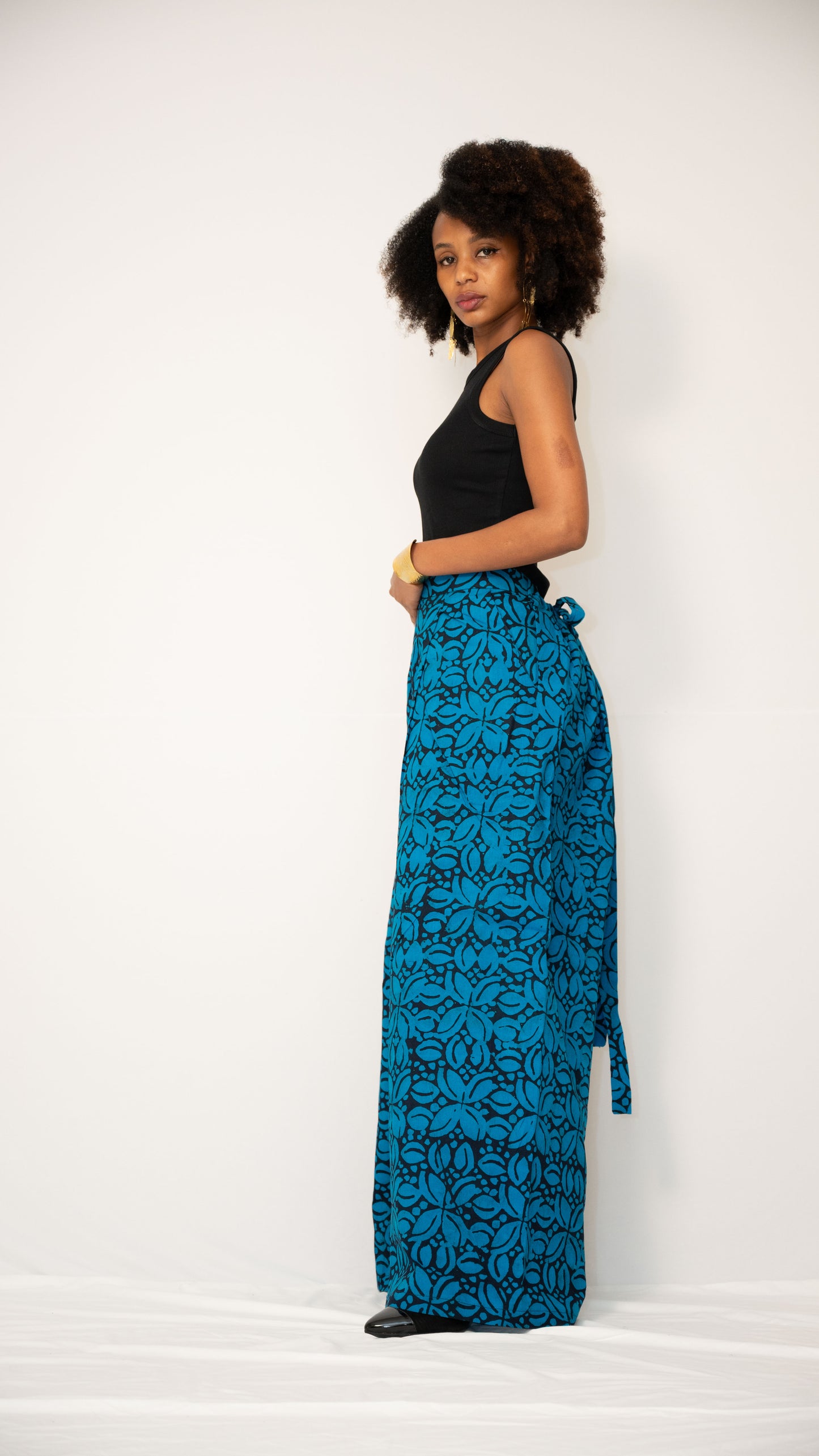 ZIA ADJUSTABLE PANTS - Kitenge Wide-Leg Trousers