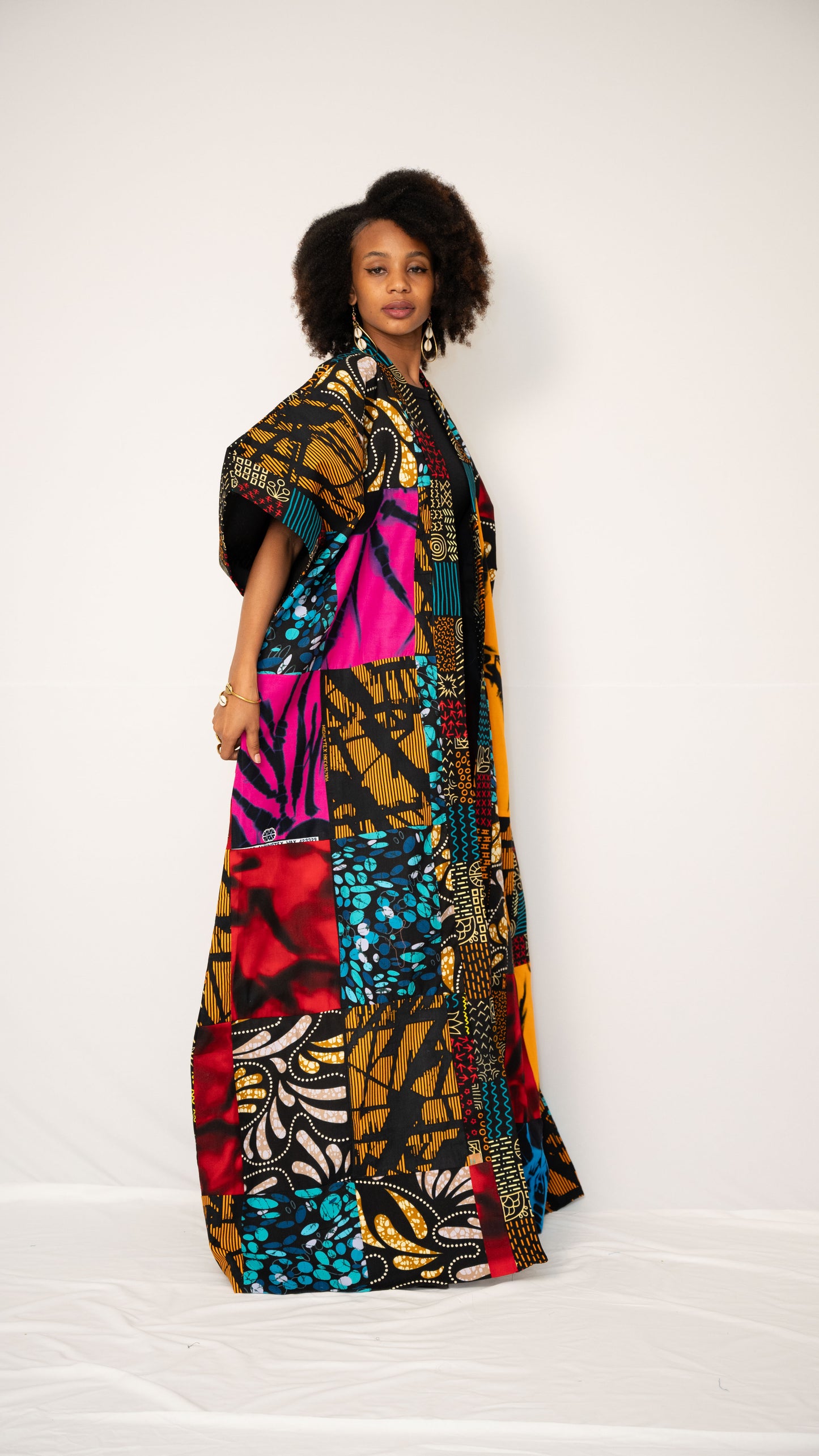 REMBO PATCH — African Print Patchwork Kaftan Coat