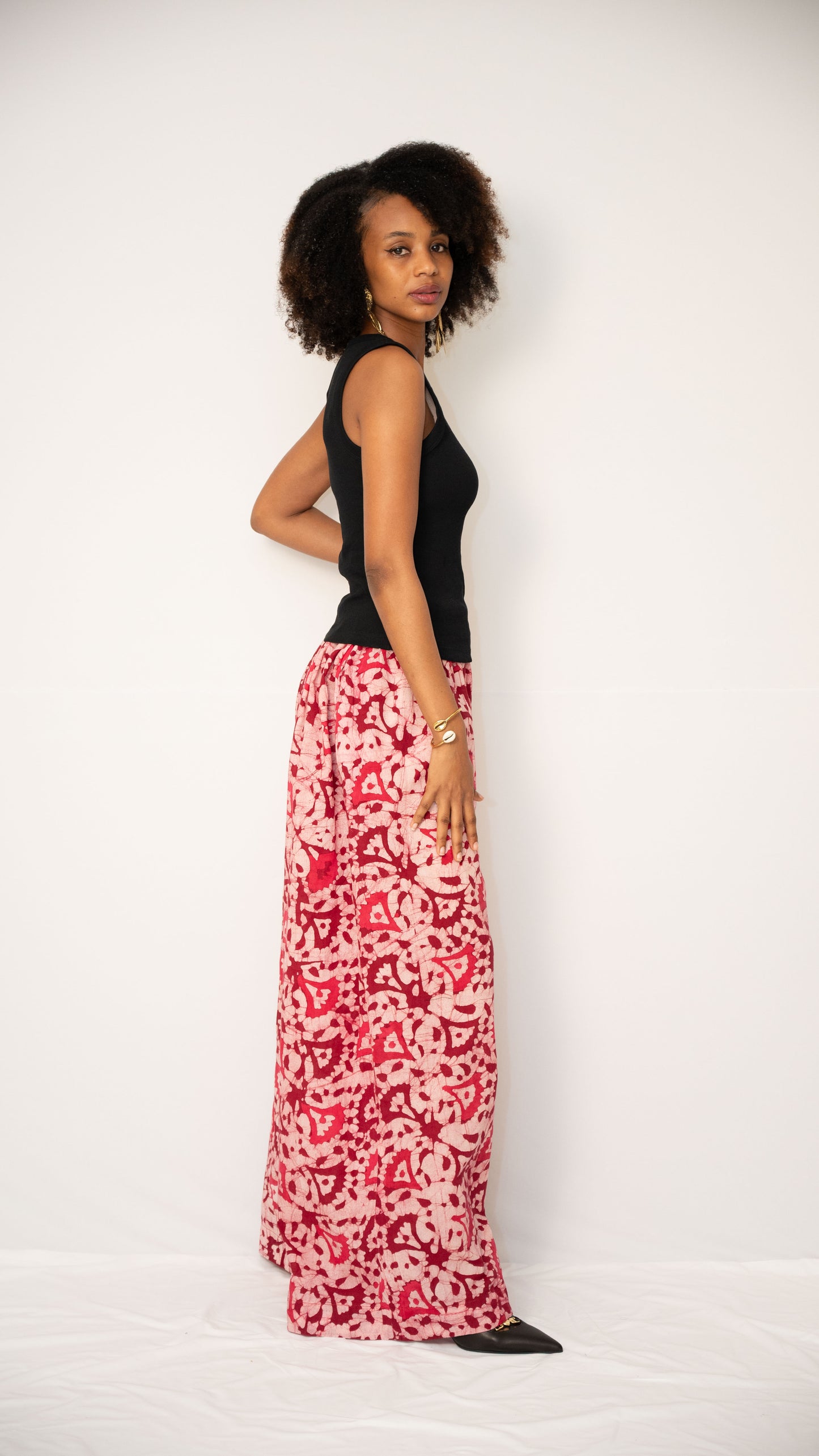 INDI WIDE-LEG PANTS - Ankara Print Cotton