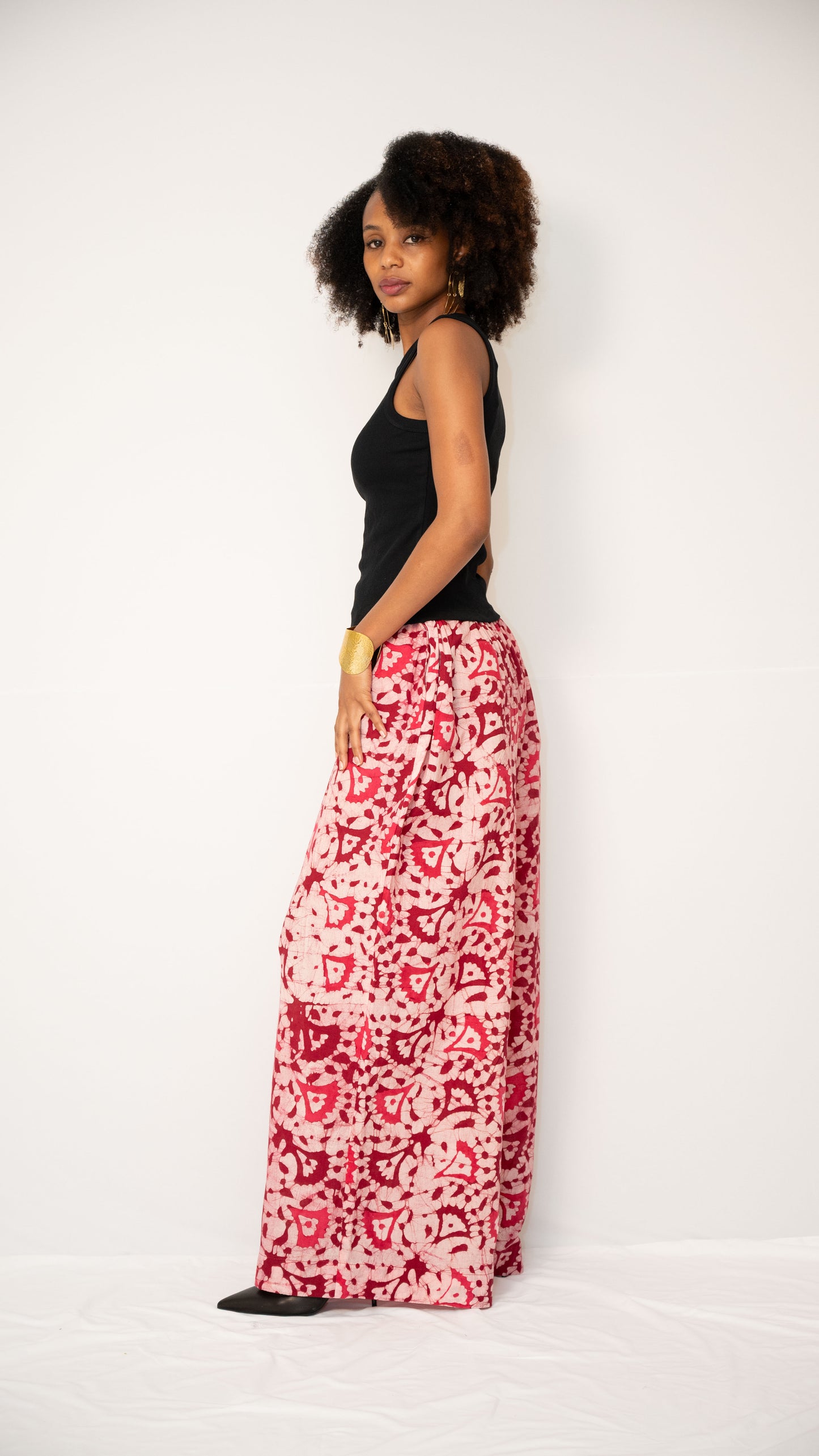 INDI WIDE-LEG PANTS - Ankara Print Cotton