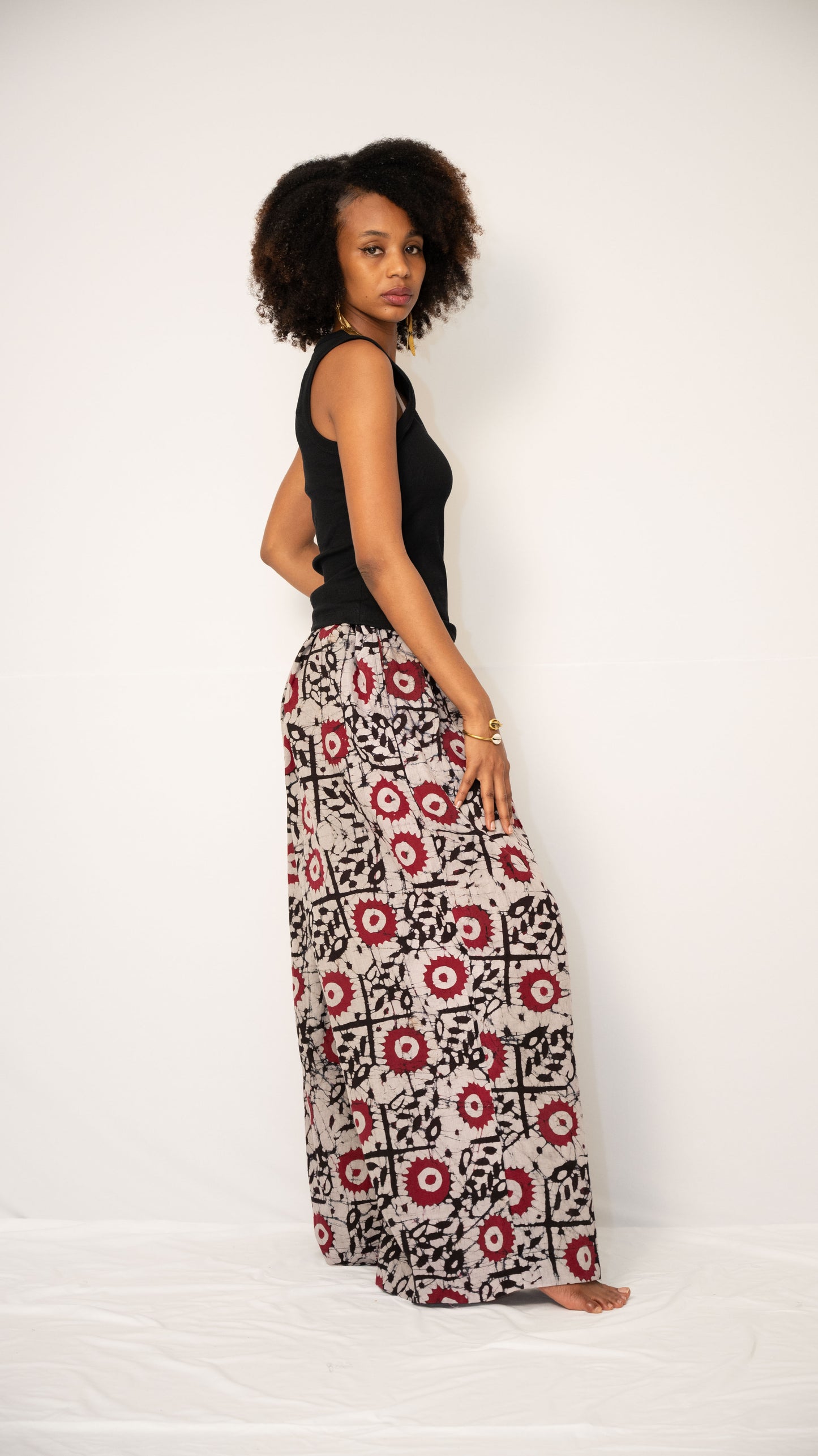 INDI WIDE-LEG PANTS - Ankara Print Cotton