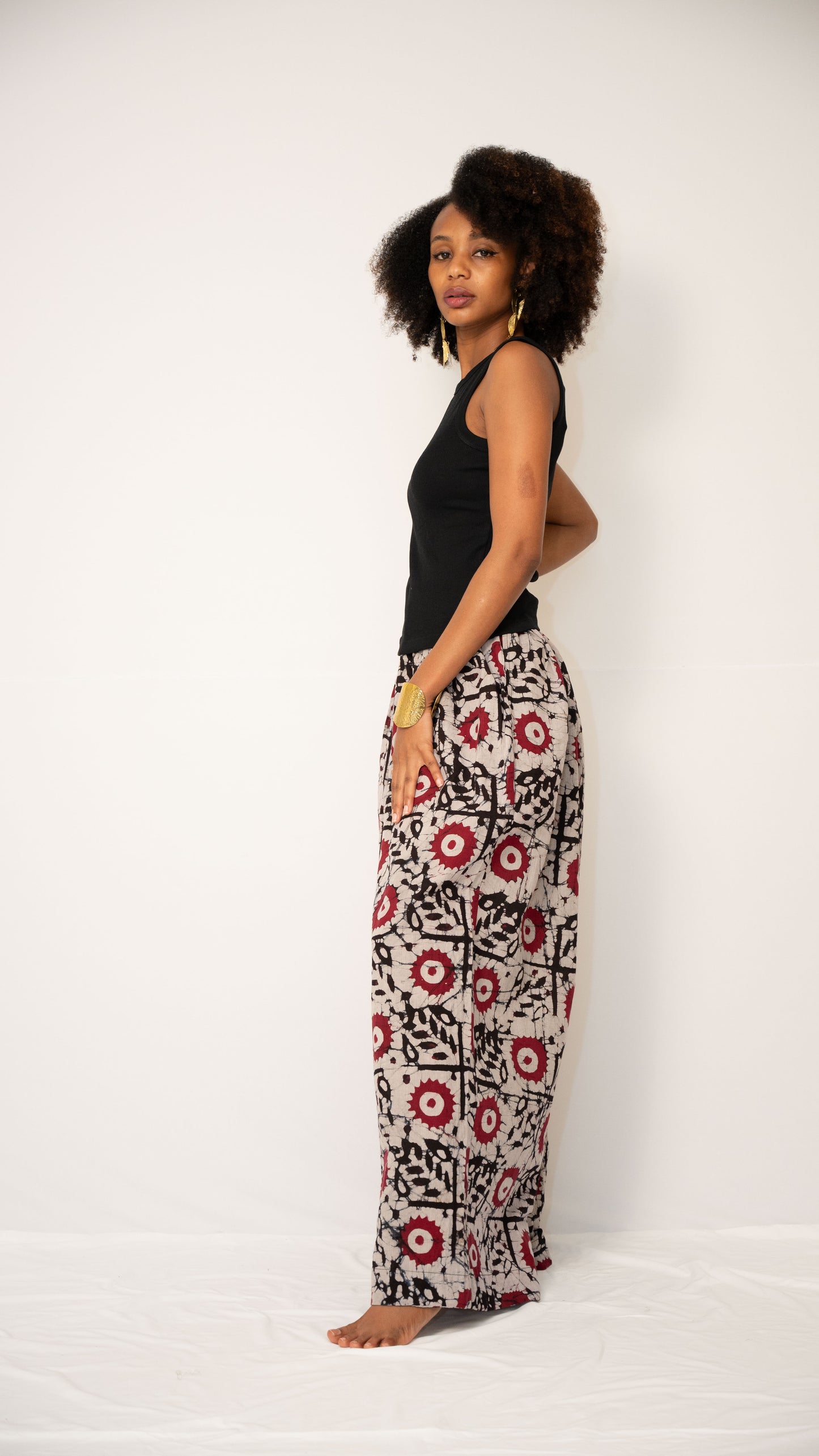 INDI WIDE-LEG PANTS - Ankara Print Cotton