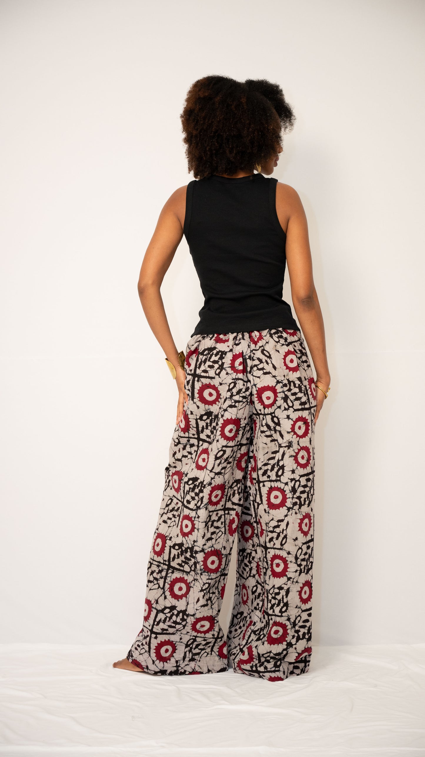 INDI WIDE-LEG PANTS - Ankara Print Cotton