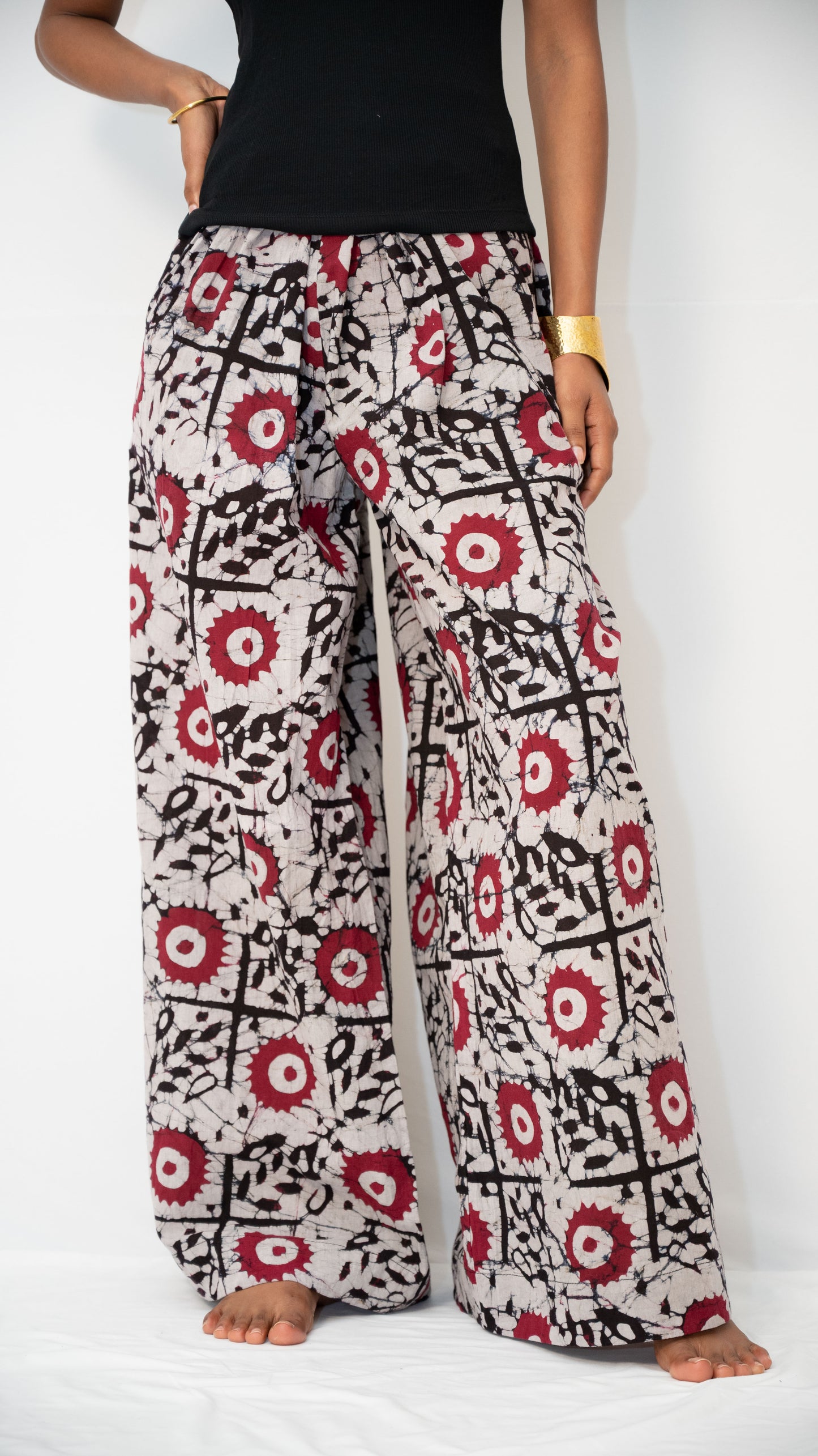 INDI WIDE-LEG PANTS - Ankara Print Cotton