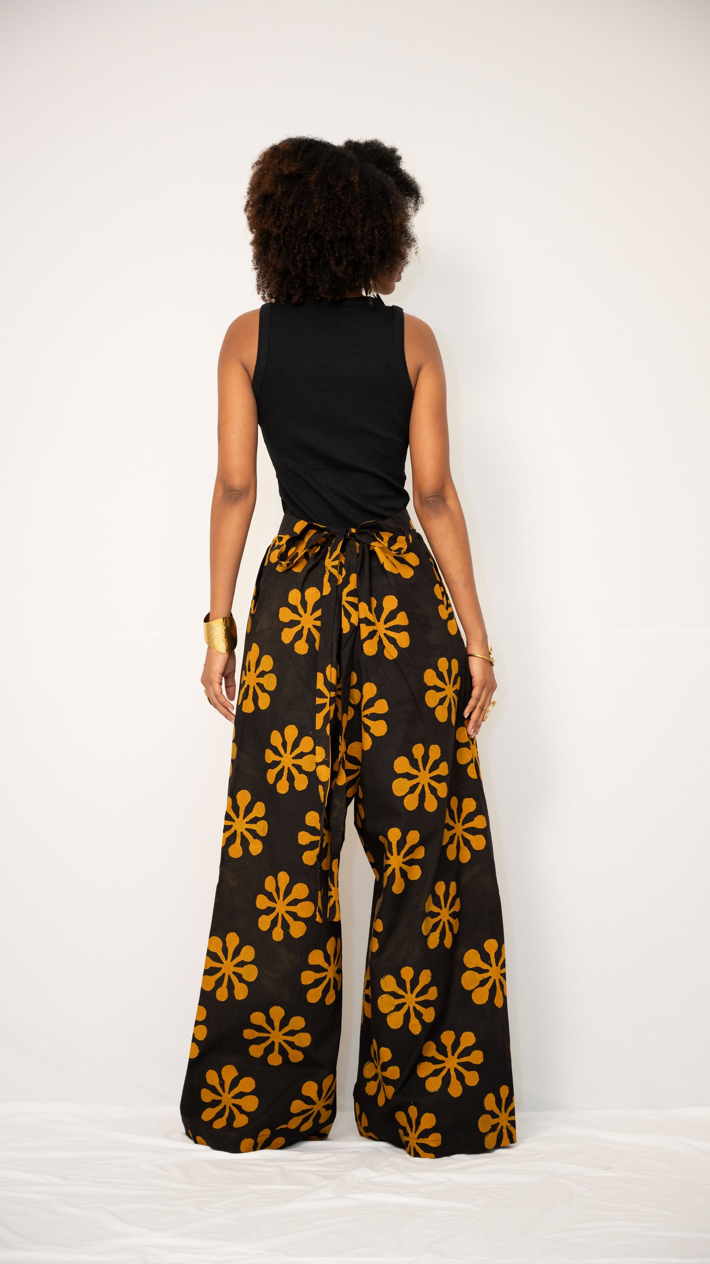 ZIA ADJUSTABLE PANTS - Kitenge Wide-Leg Trousers