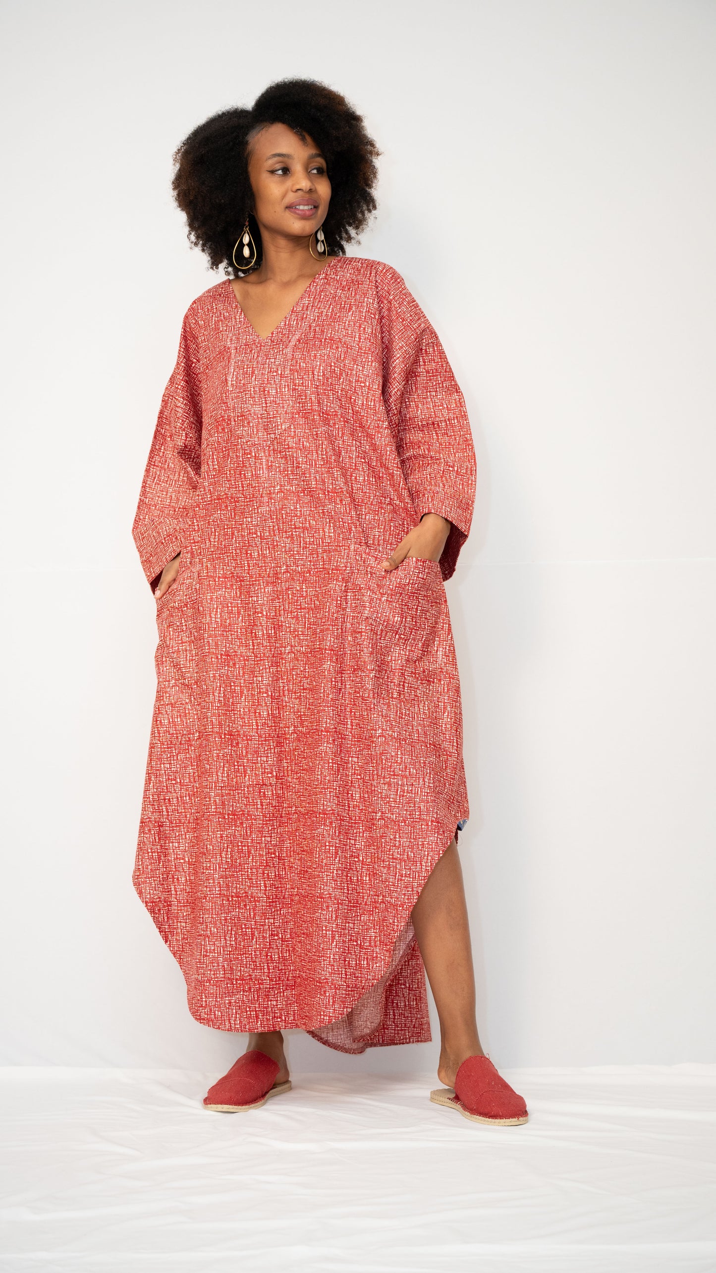 ZURI KAFTAN - Woven Cotton Statement Kaftan