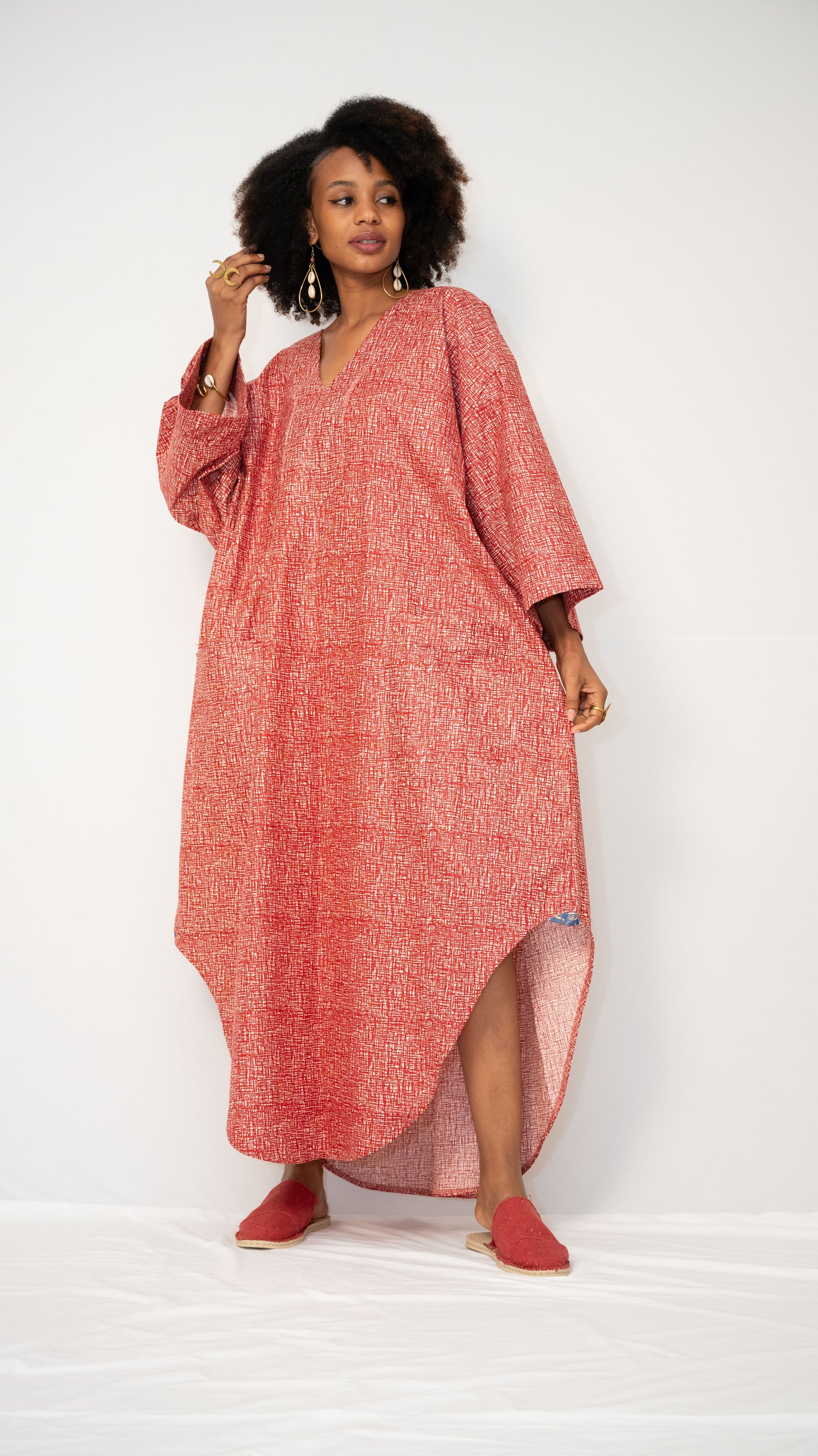 ZURI KAFTAN - Woven Cotton Statement Kaftan