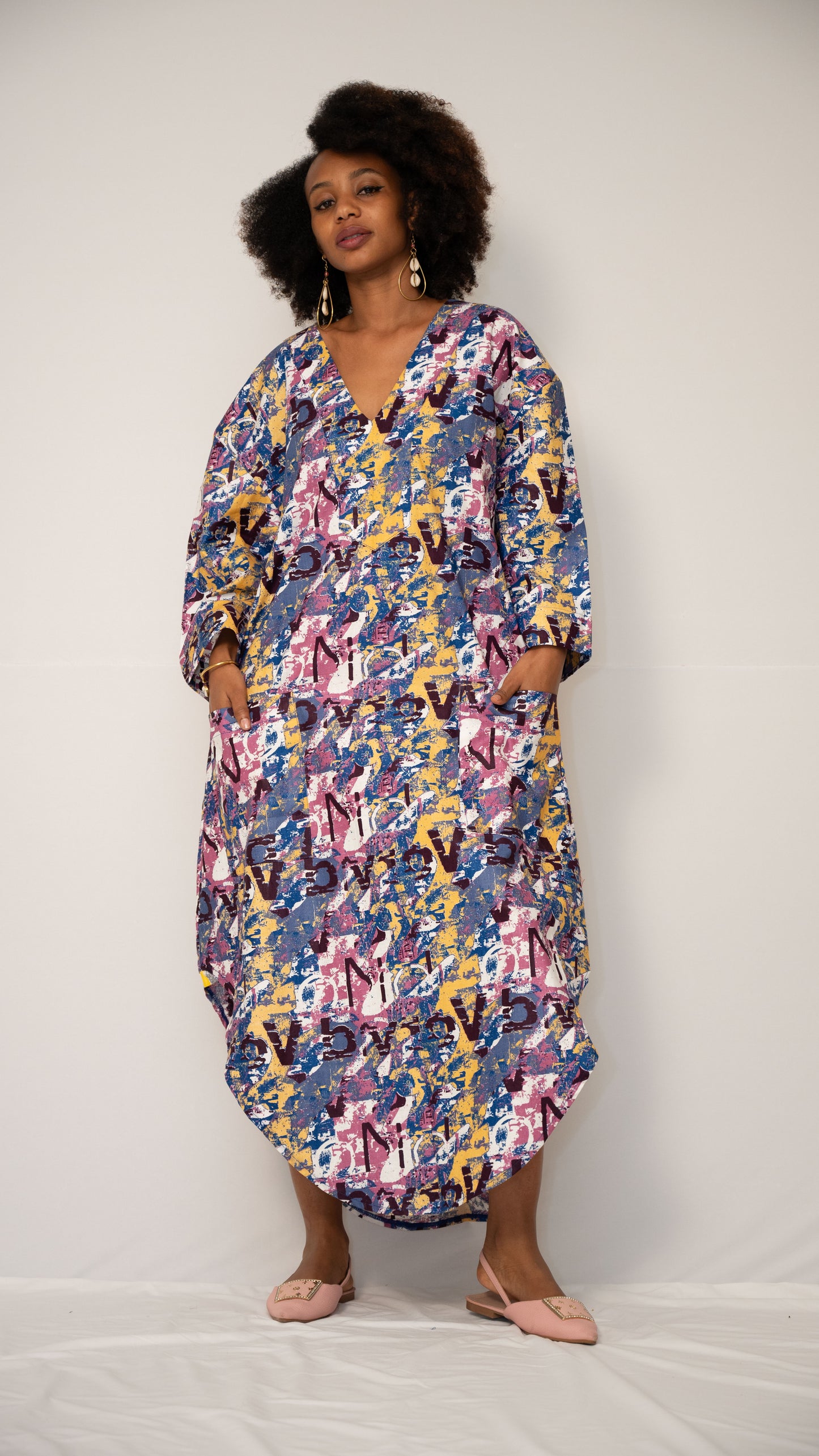 ZURI KAFTAN - Woven Cotton Statement Kaftan