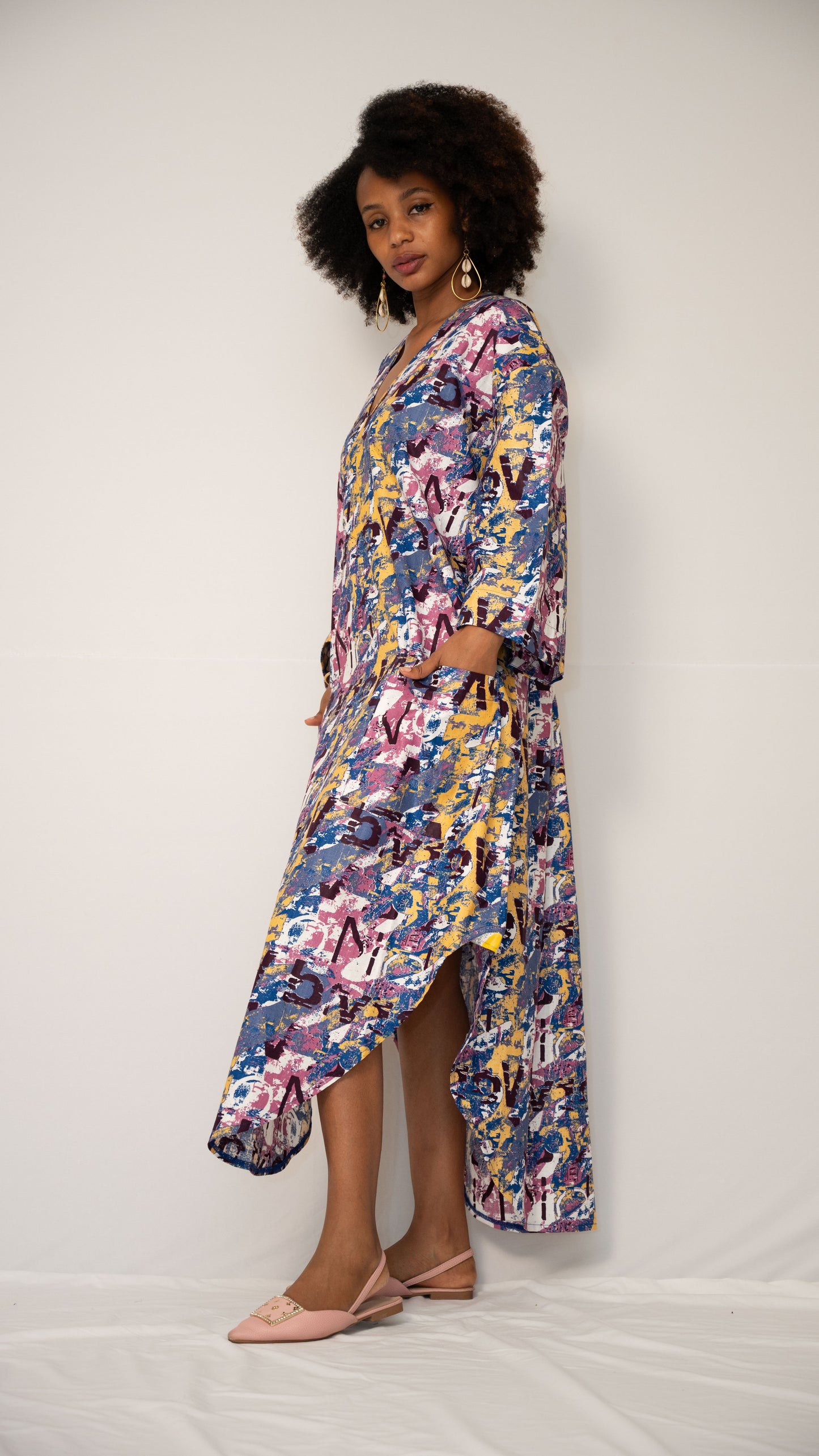 ZURI KAFTAN - Woven Cotton Statement Kaftan