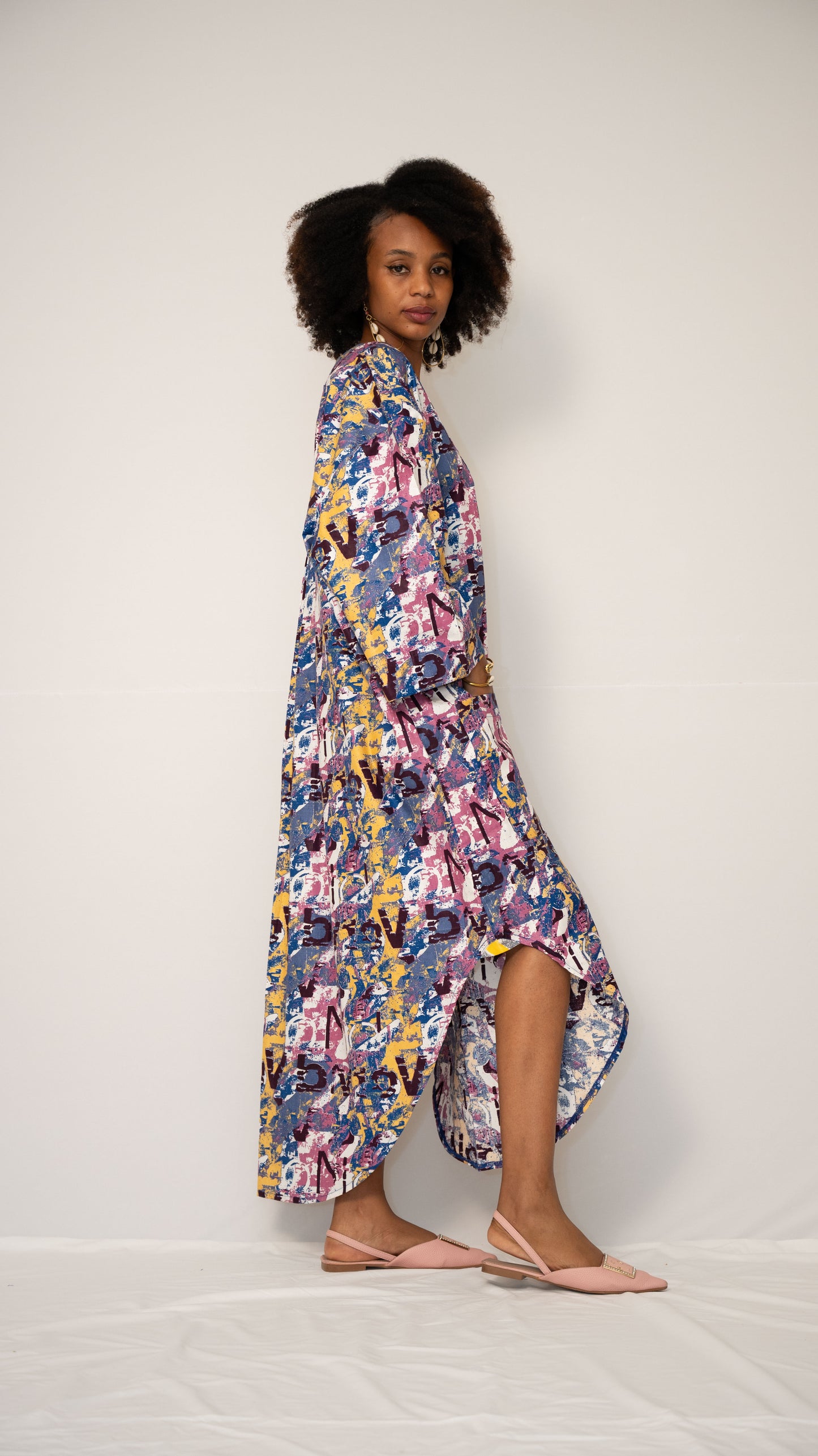 ZURI KAFTAN - Woven Cotton Statement Kaftan