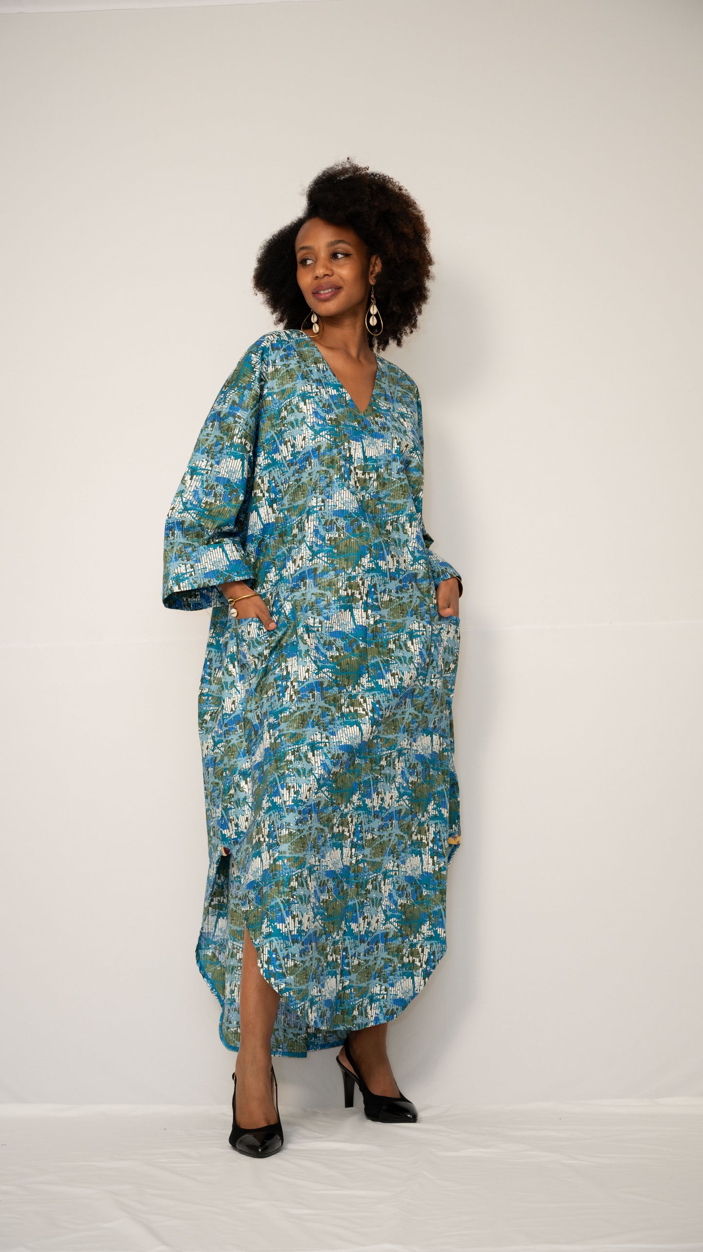 ZURI KAFTAN - Woven Cotton Statement Kaftan