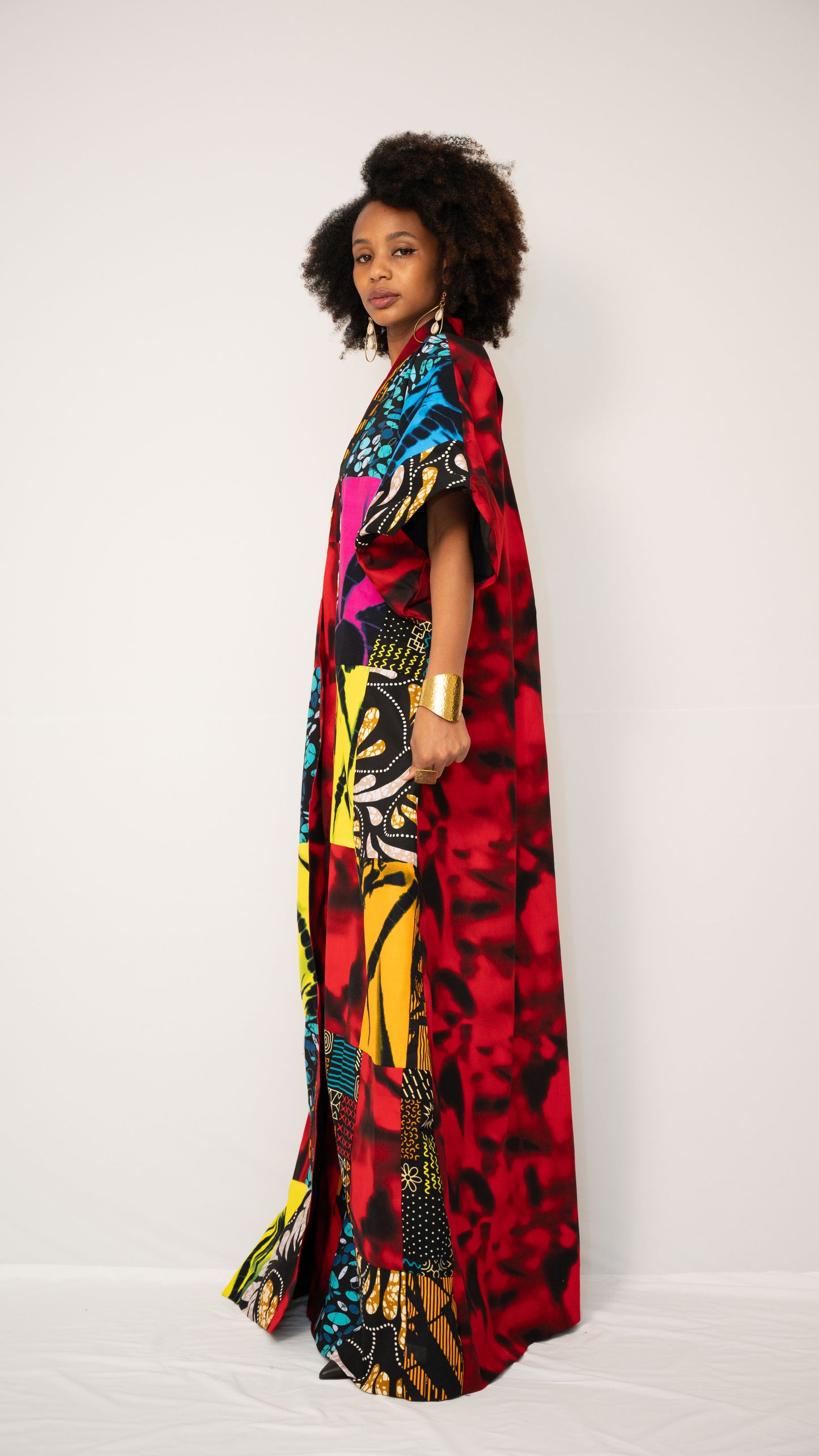 REMBO PATCH — African Print Patchwork Kaftan Coat