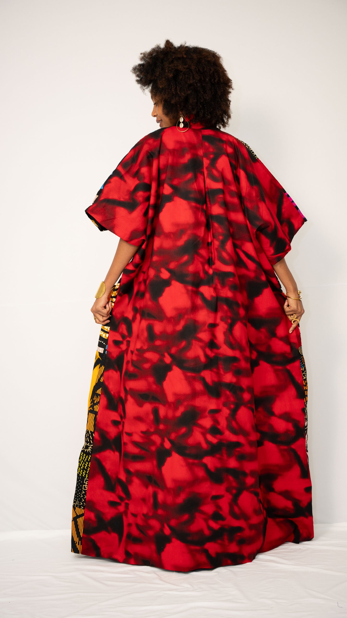 REMBO PATCH — African Print Patchwork Kaftan Coat