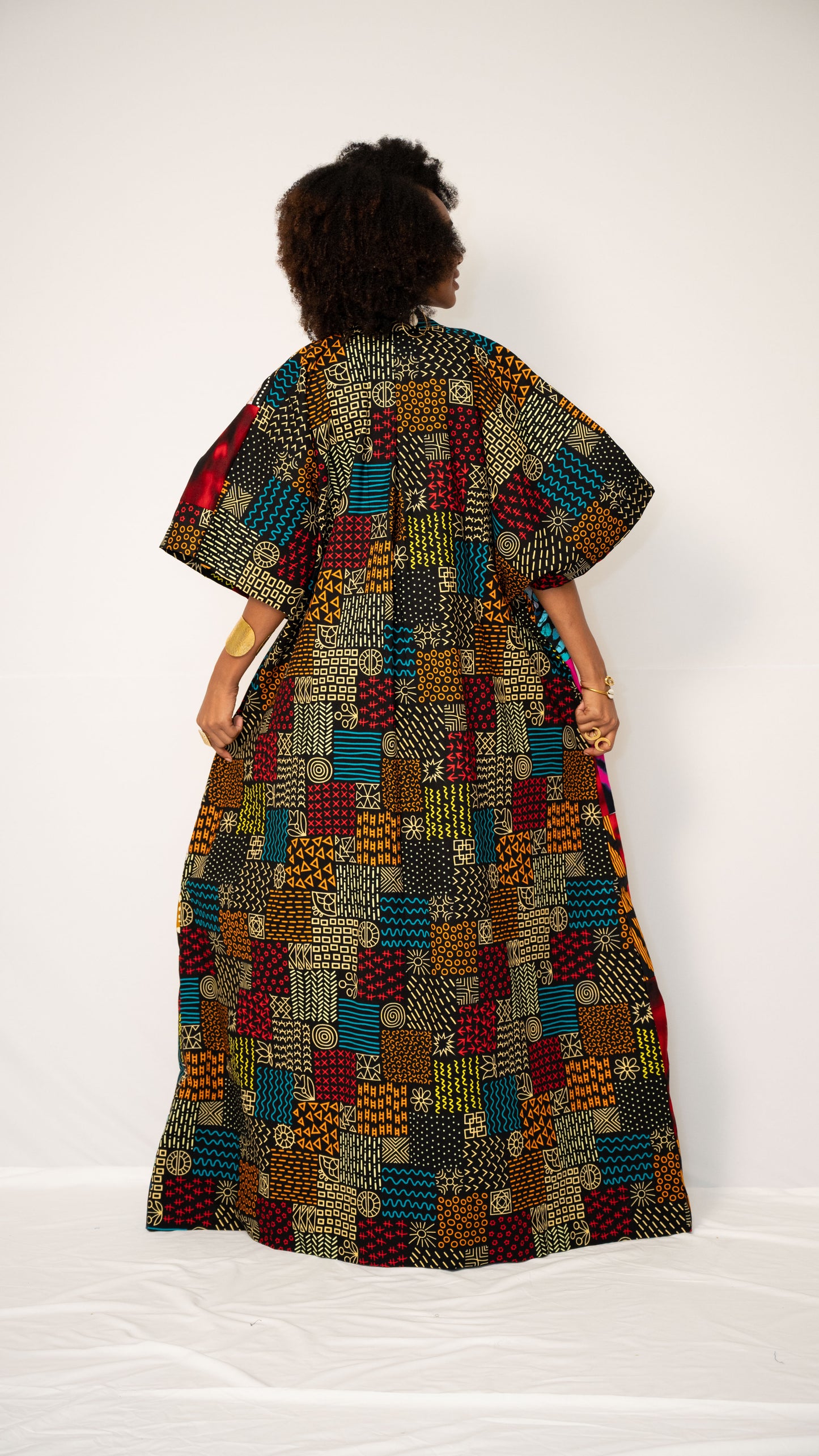 REMBO PATCH — African Print Patchwork Kaftan Coat