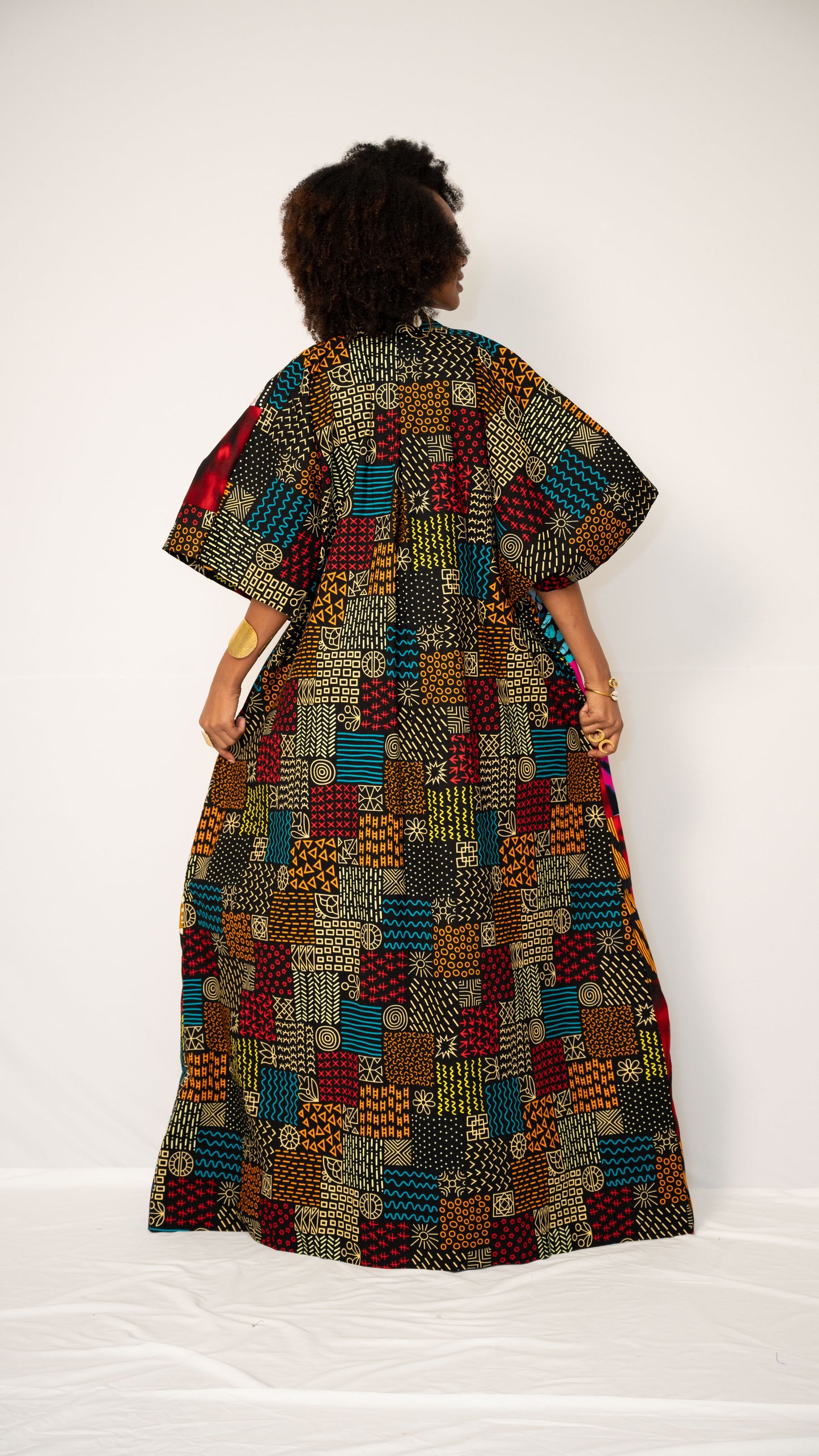 REMBO PATCH — African Print Patchwork Kaftan Coat