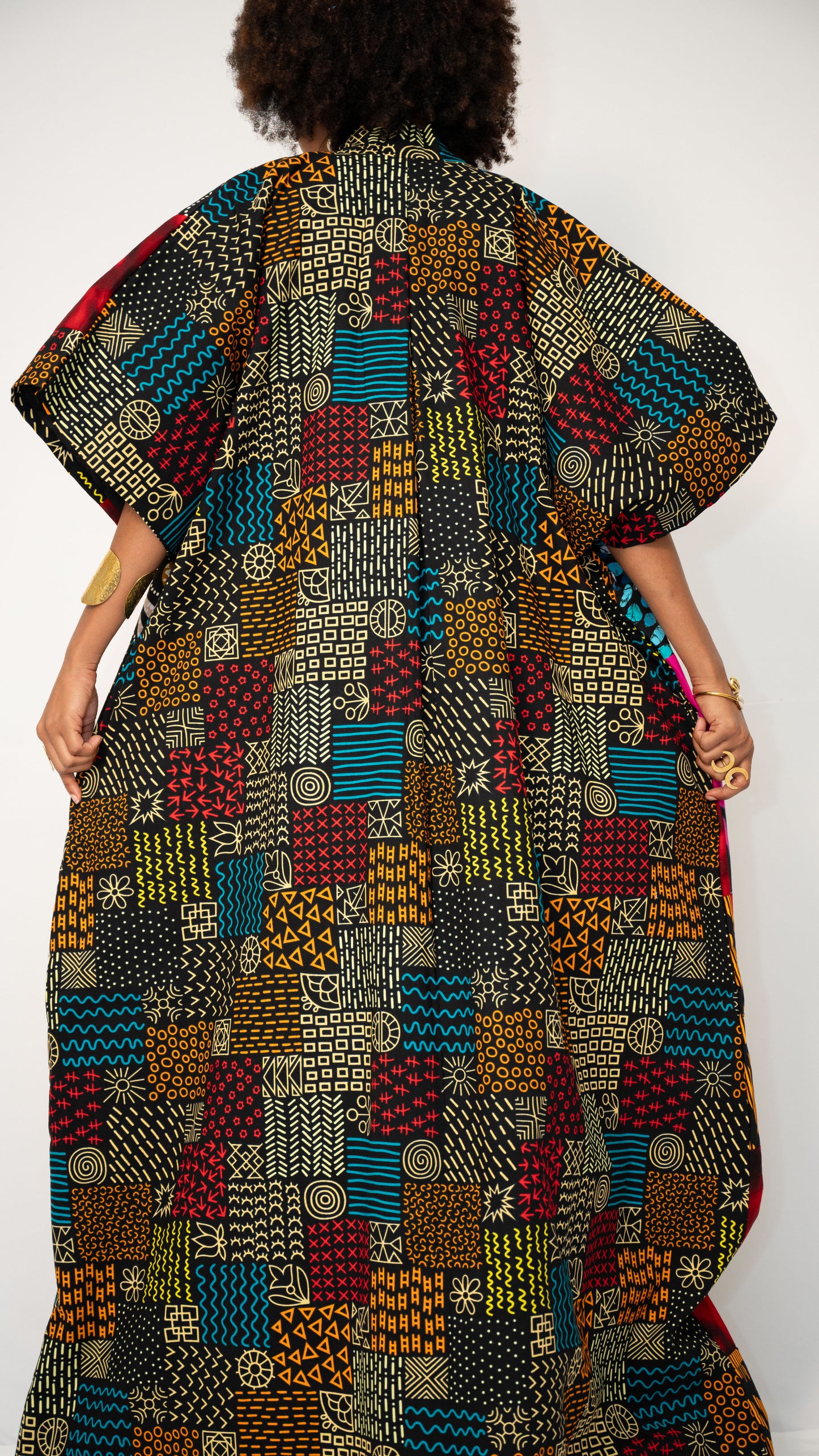 REMBO PATCH — African Print Patchwork Kaftan Coat