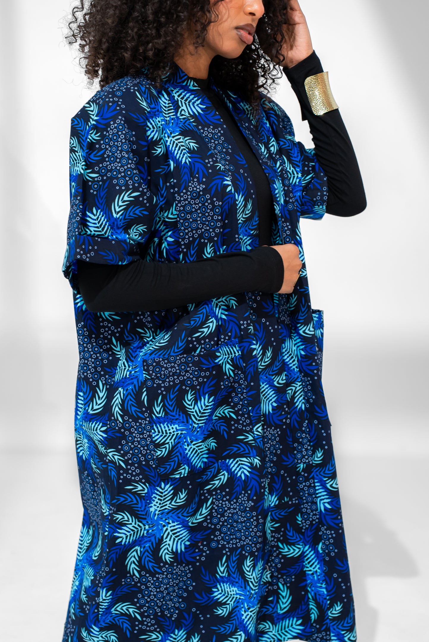 The Wasl – Short Cotton Kitenge Kimono (001)