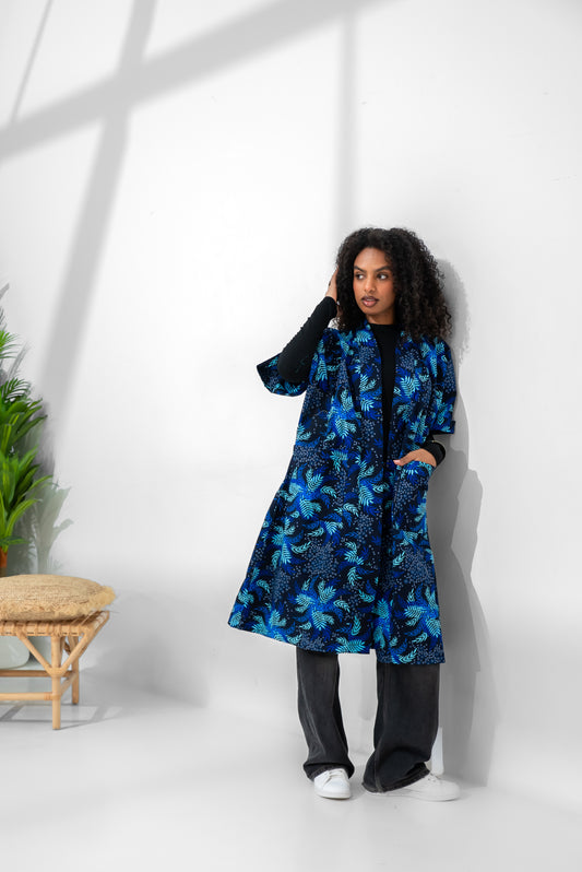 The Wasl – Short Cotton Kitenge Kimono (001)