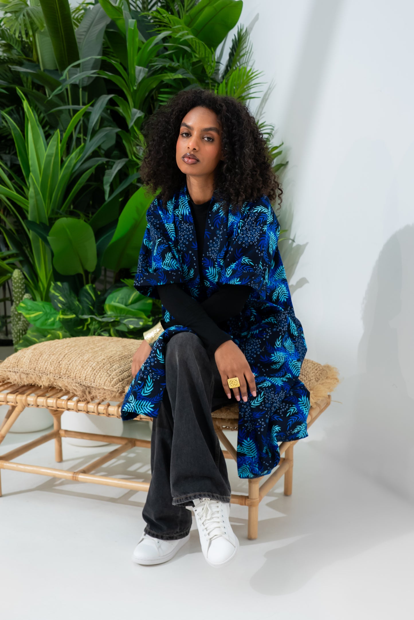 The Wasl – Short Cotton Kitenge Kimono (001)